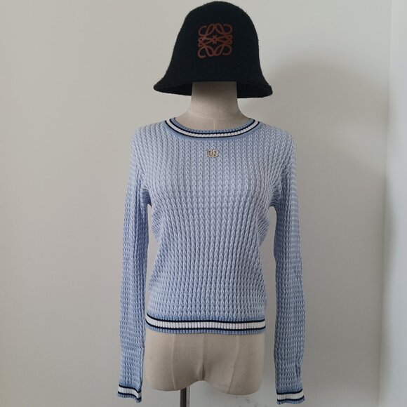 Chanel cashmere striped sailor sweater - Picture 1 of 10